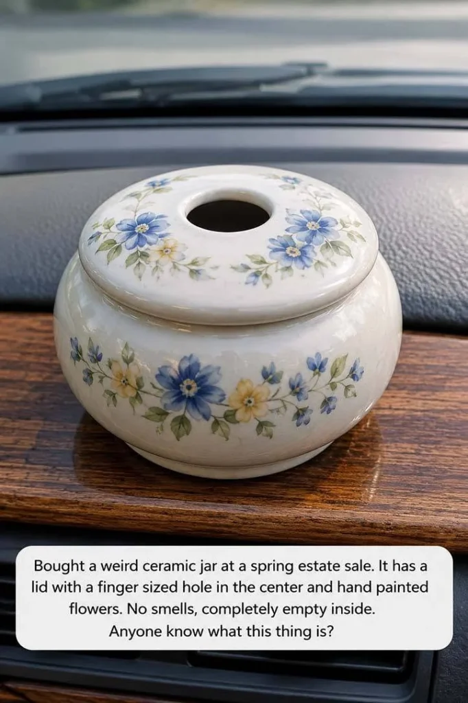 Bought a weird ceramic jar at a spring estate sale.