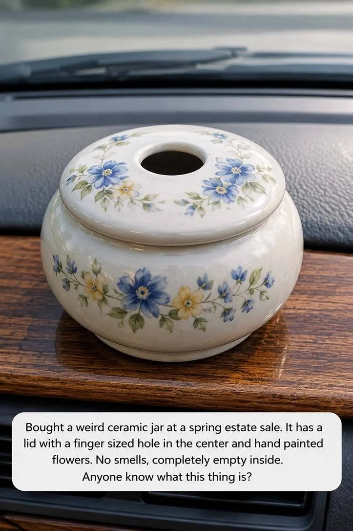 Bought a weird ceramic jar at a spring estate sale.